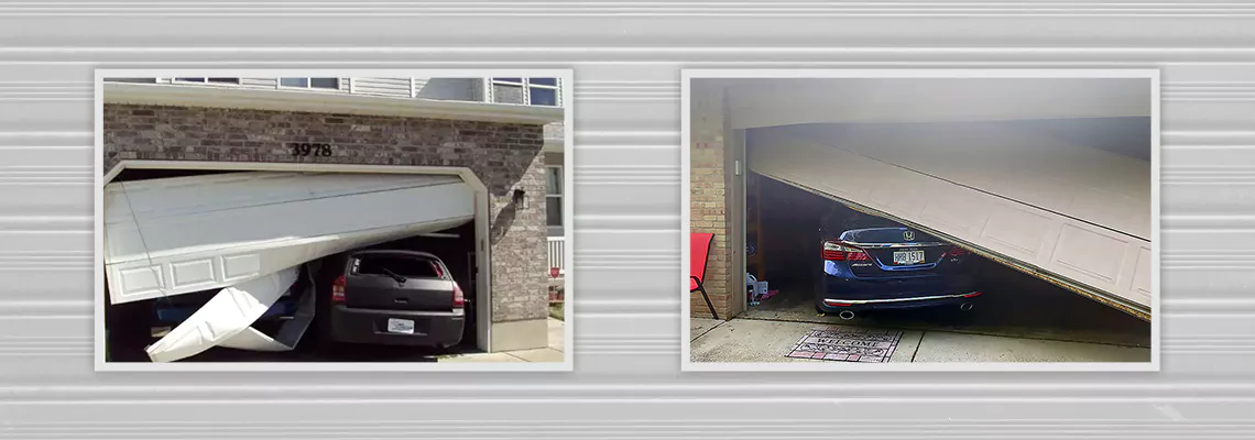 Repair Commercial Garage Door Got Hit By A Car in Elmwood Park, Illinois